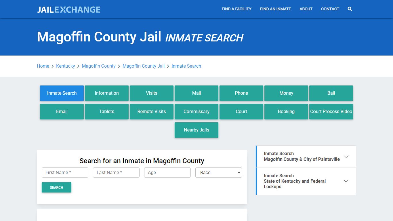 Magoffin County Jail, KY Inmate Search: Roster & Mugshots